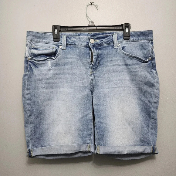 Time tru women's mid rise shorts size 18 blue - Picture 1 of 5
